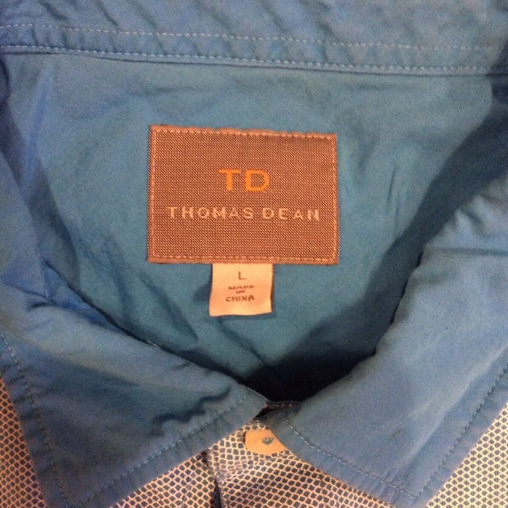 Men's Td Thomas Dean Blue Polo Shirt large - Picture 8 of 11